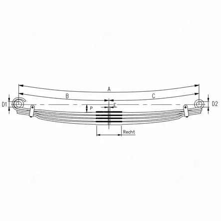 ETUJOUSI DAF 4L - Lehtijouset ja paraabelijouset - 101-29330000 - 1