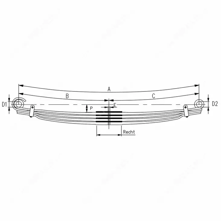 ETUJOUSI DAF 4L - Lehtijouset ja paraabelijouset - 101-29330000 - 1