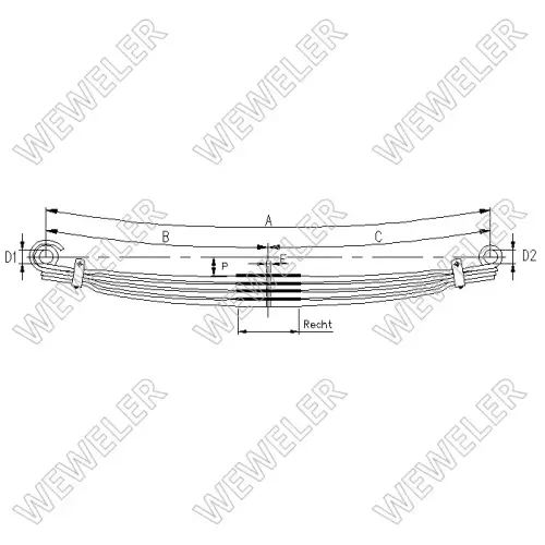 ETUJOUSI DAF 4L - Lehtijouset ja paraabelijouset - 101-29330000 - 2