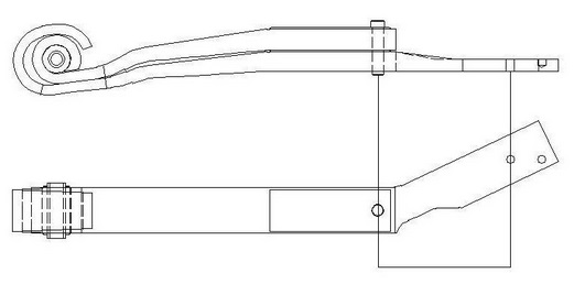 TUKIVARSI 2-LEHTINEN - Ilmajousien tukivarret - 1602800 - 1