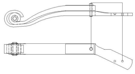 TUKIVARSI 2-LEHTINEN - Ilmajousien tukivarret - 1619100 - 1