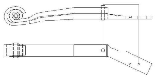 TUKIVARSI 2-LEHTINEN (OIKEA PUOLI) - Ilmajousien tukivarret - 90207000 - 1