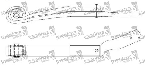 TUKIVARSI 2-LEHTINEN (VASEN PUOLI) - Ilmajousien tukivarret - 90205000 - 1