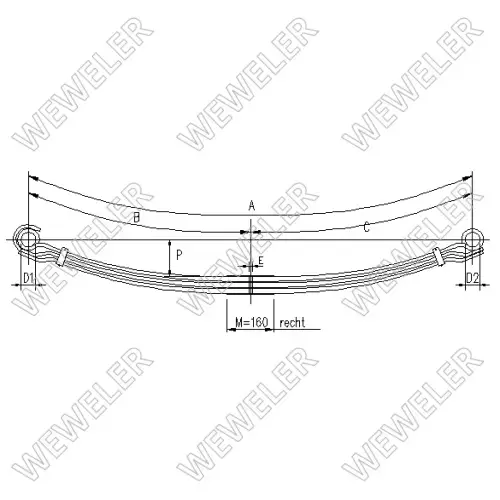 IVECO ETUJOUSI 3L WEWELER - Lehtijouset ja paraabelijouset - F011T263ZA75 - 1